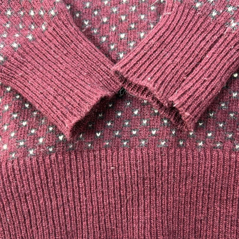 Contemporary Reflections Women's Ronny Lambswool Blend‎ Wine Sweater Size M
